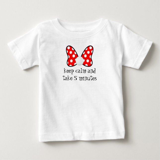 Camiseta Red polka dots vibrant Ribbon (Frente)