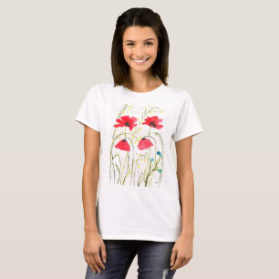 Camiseta Red Poppy Flores silvestres flores