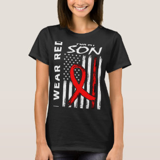 Camiseta Red Ribbon Son Heart Disease Sensibilização Americ