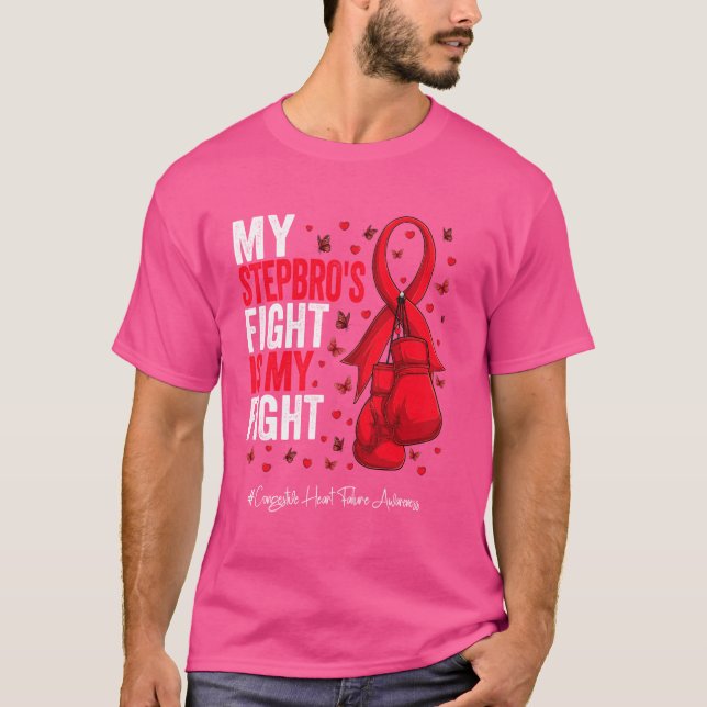 Camiseta Red Ribbon Stepbro Insuficiência Cardíaca Congesti (Frente)