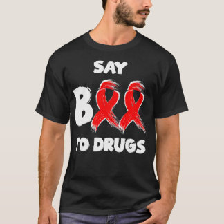 Camiseta Red Ribbon Week Say BOO To Drugs Say Yes To Hallow