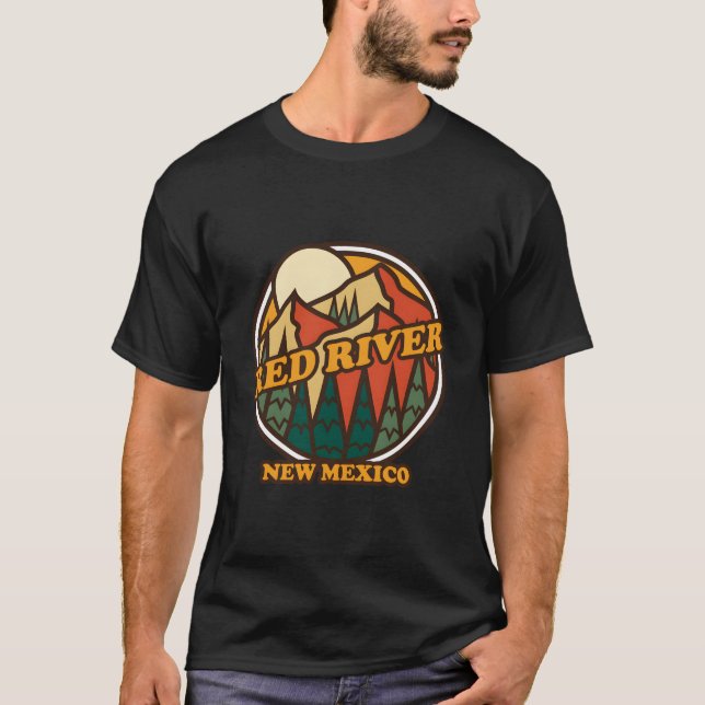 Camiseta Red River New Mexico Mountain Hiking Print (Frente)