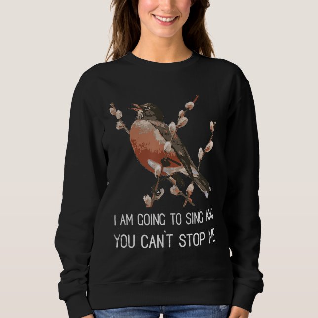 Camiseta Red Robin's Singing Warning Eu vou cantar Bird (Frente)