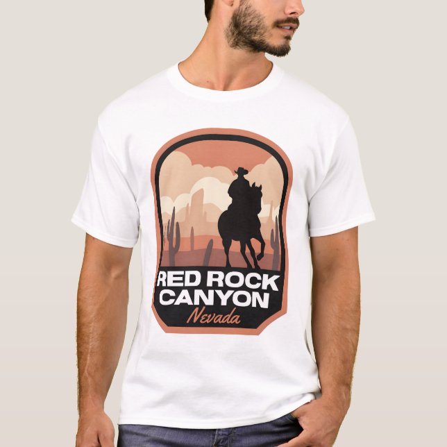 Camiseta Red Rock Canyon Nevada Desert Cowboy (Frente)