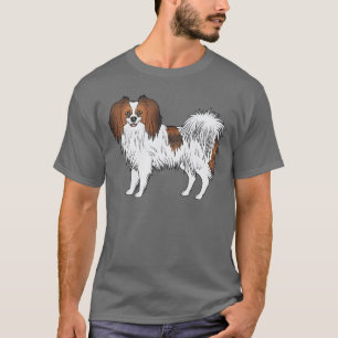 Camiseta Red Sable Phalène Adorable Happy Dog Ilustração
