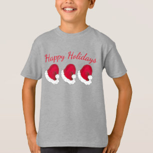 Camiseta Red Santa Claus Hat Natal Feliz Feriados