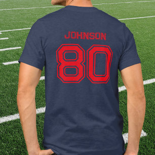 Camiseta Red Sports Team Personalizado Name, Number, Team M