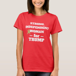 Camiseta RED Strong Mulher para Trump