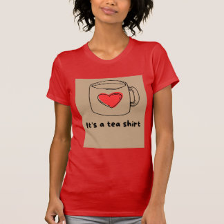 Camiseta Red T shirt with Tea shirt Typography