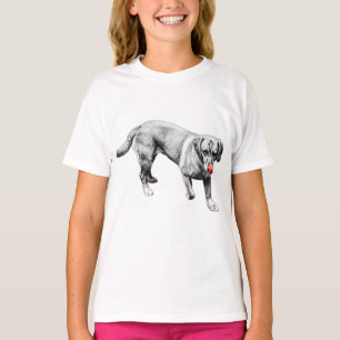 Camiseta Red Tongue Labrador Licing Ink Art Tee