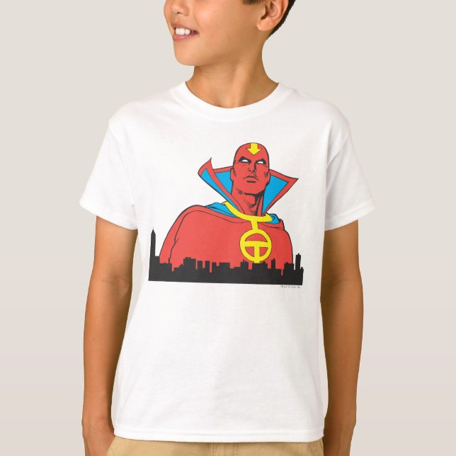 Camiseta Red Tornado Atrás da Cityscape (Frente)