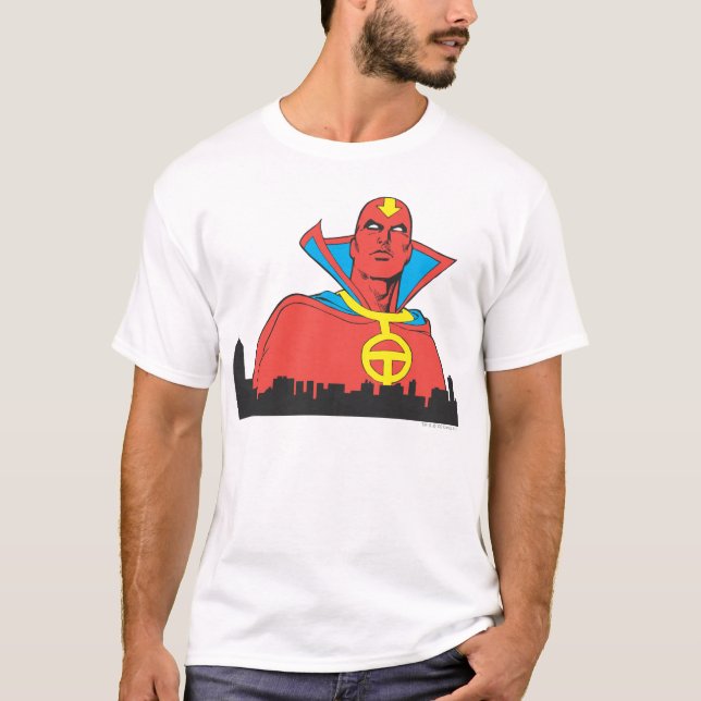 Camiseta Red Tornado Atrás da Cityscape (Frente)