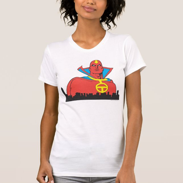 Camiseta Red Tornado Atrás da Cityscape (Frente)