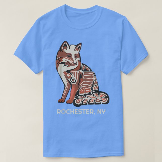 Camiseta Red Tribal Da Rochester Native American Trabalho d (Frente do Design)