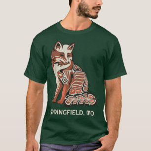 Camiseta Red Tribal Fox Springfield Trabalho de arte