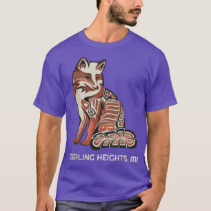Camiseta Red Tribal Fox Sterling Heights Native American Ar
