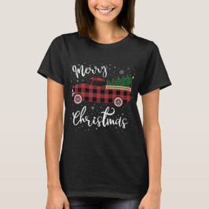 Camiseta Red Truck Buffalo Xadrez Feliz Natal