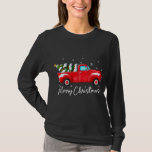 Camiseta Red Truck Christmas Lights Papais noeis Vintage Xm<br><div class="desc">Red Truck Christmas Lights Papais noeis Vintage Xmas</div>