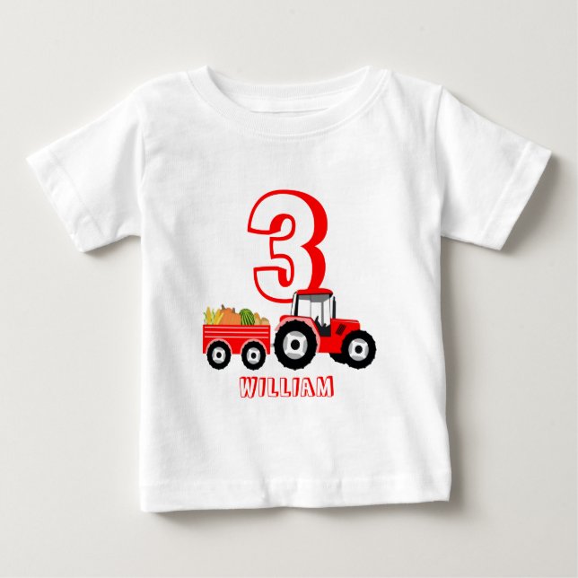 Camiseta Red Truck Fazenda Produz Birthday Boy (Frente)