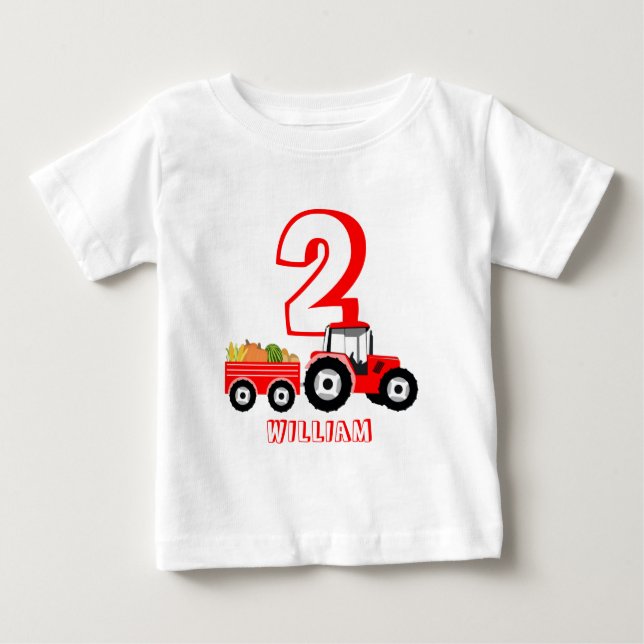 Camiseta Red Truck Fazenda Produz Birthday Boy (Frente)