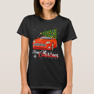Camiseta Red Truck Feliz Árvore de Natal Vintage Pickup Ver
