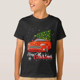 Camiseta Red Truck Feliz Árvore de Natal Vintage Pickup Ver