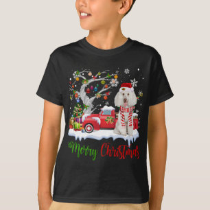 Camiseta Red Truck Felry Árvore de Natal Poodle Pajama