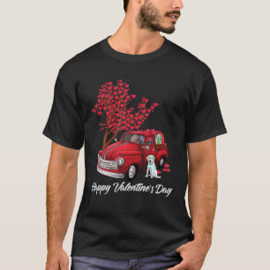 Camiseta Red Truck Happy Valentines Day Labrador Retriever