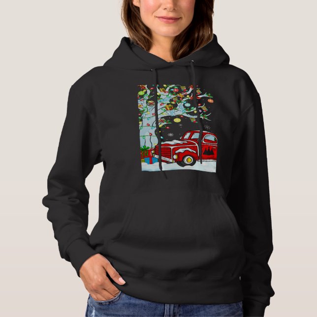 Camiseta Red Truck  Lights Xmas Tree Snowman Red Truck Chri (Frente)