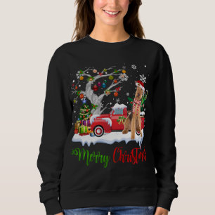 Camiseta Red Truck Merry Árvore de Natal Airedale Terrier P