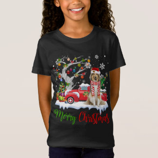 Camiseta Red Truck Merry Christmas Tree Shetland Sheepdog P