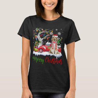 Camiseta Red Truck Merry Christmas Tree Shetland Sheepdog P