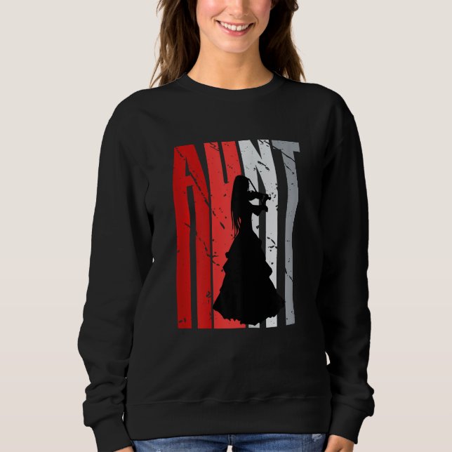 Camiseta Red Violin Aunt Violinist Girls Plays The Violin O (Frente)