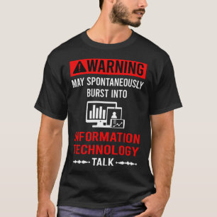 Camiseta Red Warning Information Technology