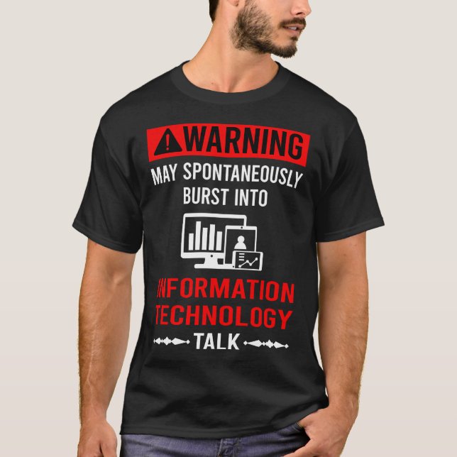 Camiseta Red Warning Information Technology (Frente)