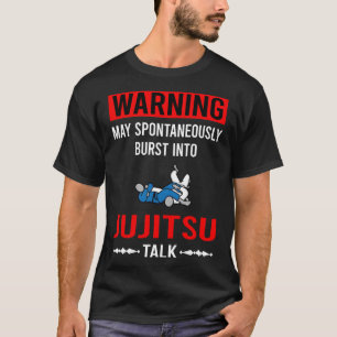 Camiseta Red Warning Jujitsu Ju Jitsu Jiujitsu Jiu Jitsu