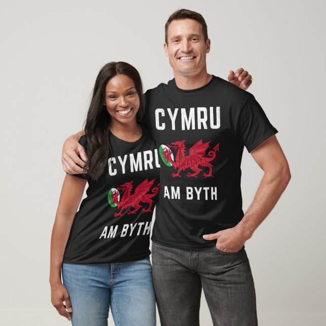Camiseta Red Welsh Dragon Cymru Roots Rugby Fan Wales Flag (Unissex)