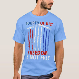 Camiseta Red White Blue Air Force 4 de julho Orud EUA Indep