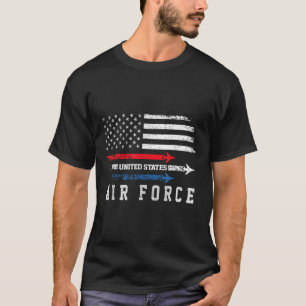 Camiseta Red White Blue Air Force Flyover Proud American In
