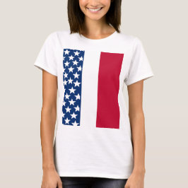 Camiseta Red White Blue Star feliz Dia da Independência