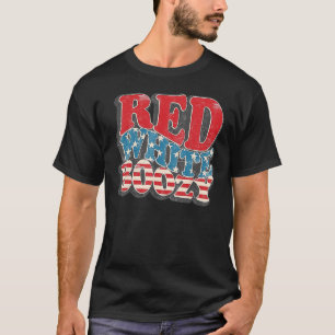 Camiseta Red White Boozy America Retro 4 De Julho De 1