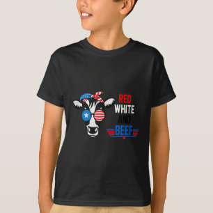 Camiseta Red White E Beef Vintage Bandeira Dos Eua 4 De Jul
