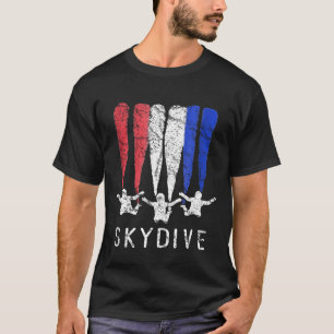 Camiseta Red White e Blue Skydiving 4º de julho