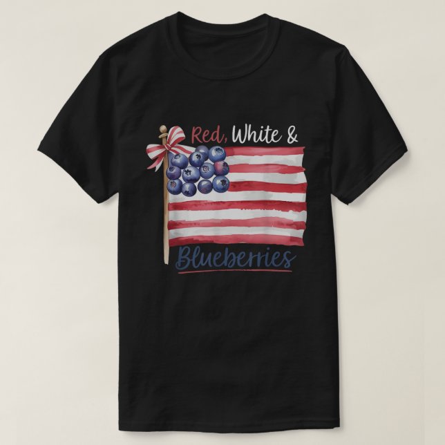 Camiseta Red White e Blueberry Flag Tee (Frente do Design)