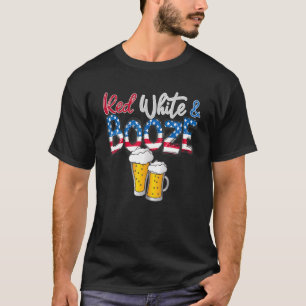 Camiseta Red White E Booze America Flag 4° De Julyy