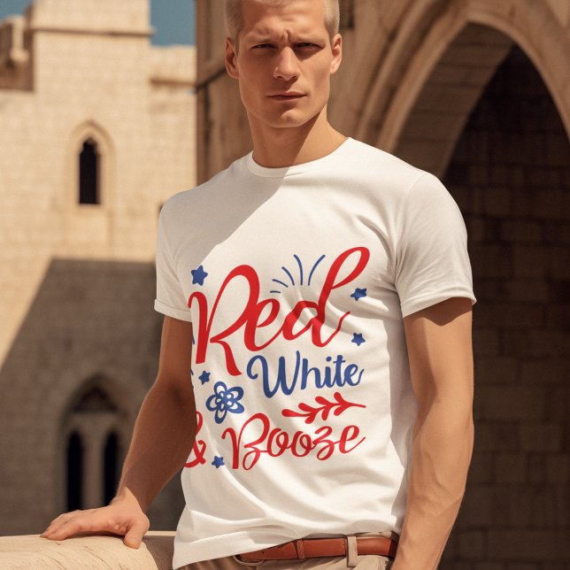 Camiseta Red White e Booze Tee (Criador carregado)