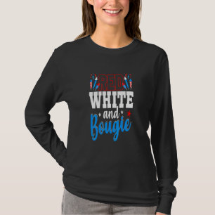 Camiseta Red White E Bougie 4 De Julho Independência Americ
