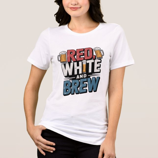 Camiseta Red White e Break Design (Frente)