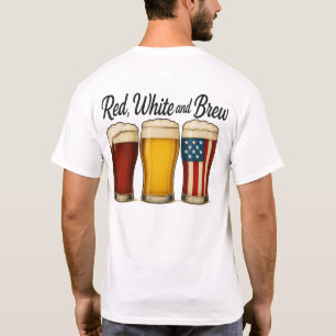 Camiseta Red White e Breer Beer American Flag Gráfico