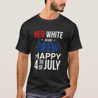 Camiseta Red White E Breve Feliz 4 De Julho